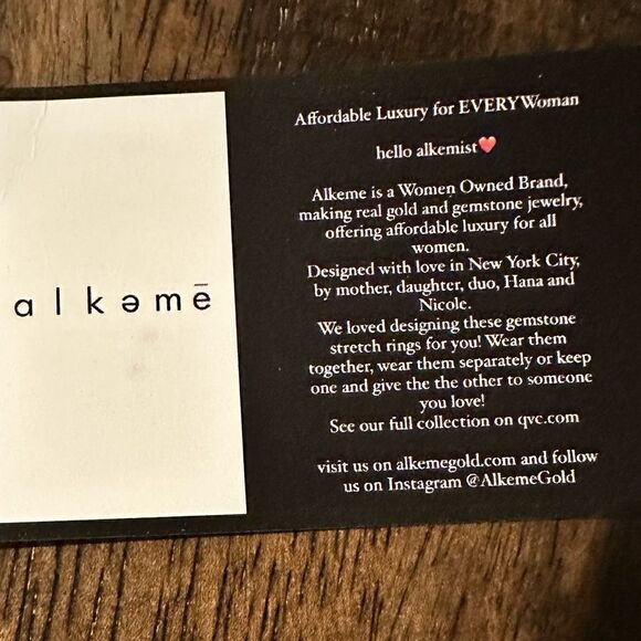 NWT ALKEME Stackable Bead Rings Red Black - Leukemia & Lymphoma Society Dust Bag - Picture 3 of 5